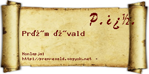 Prém Évald névjegykártya